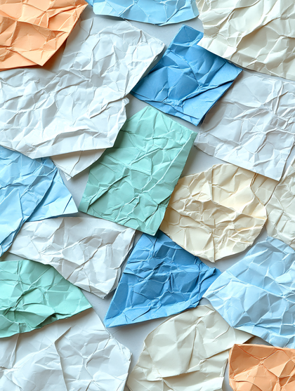 Crumpled Colorful Paper Background