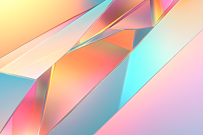 Crystal Glass Abstract Design