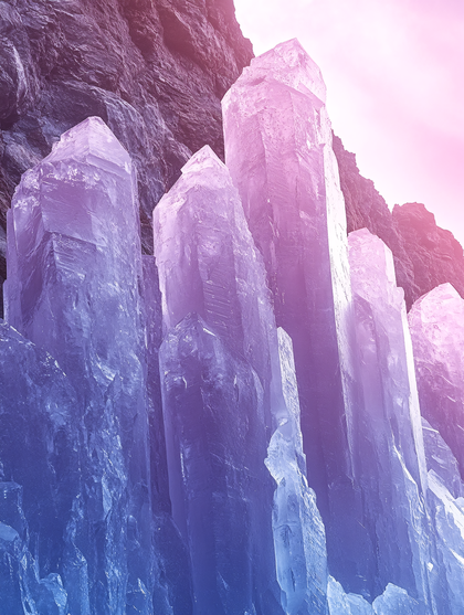 Crystal Pillars At Sunrise