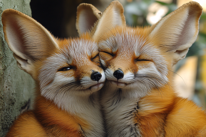Cuddling Foxes