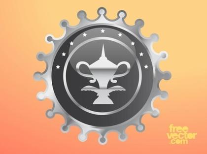 Cup Badge Free Vector