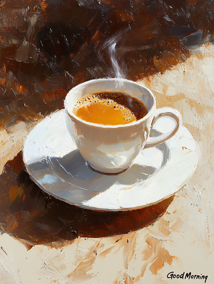 Cup Of Coffee Painting