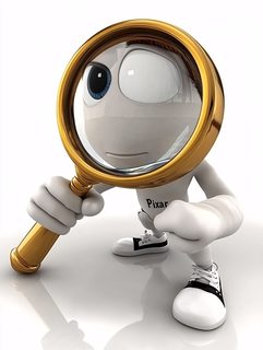 Curious Magnifying Glass Character
