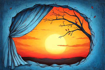 Curtain Opens to Sunset Vista