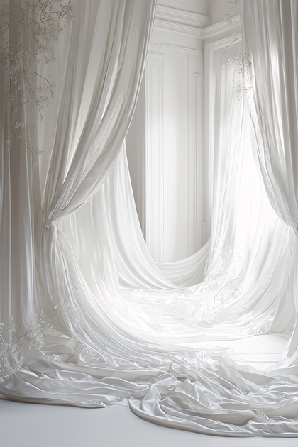 Curtains in Elegant White Room