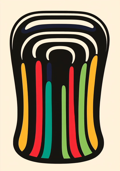 Curved Colorful Stripes