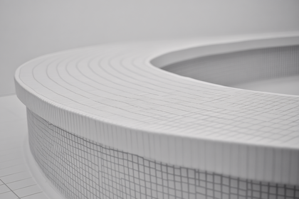 Curved White Tiles