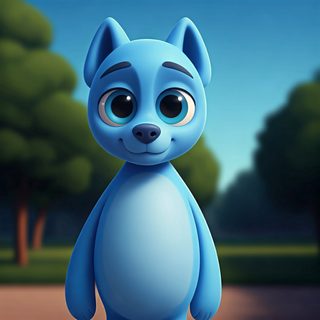 blue animated creature