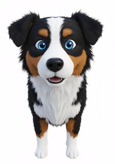 cartoon bernese puppy