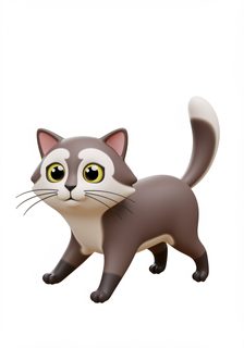 3d cartoon cat