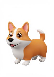 3d cartoon corgi