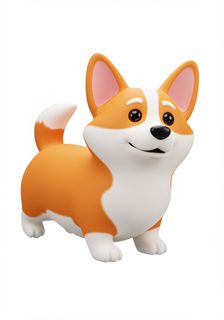 3d cartoon corgi