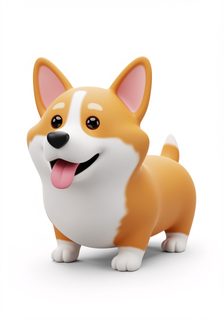 3d cartoon corgi