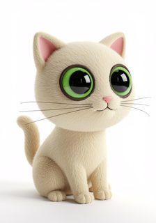 cartoon kitten 3d