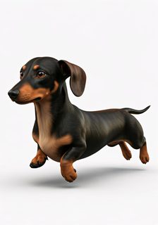 running dachshund