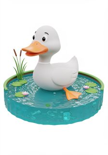 cartoon duck pond