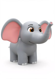 cute elephant 3d