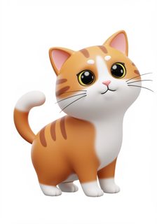 3d cartoon cat
