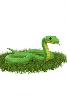 cartoon green snake