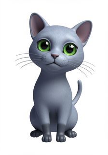 cartoon grey cat
