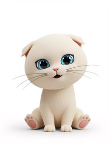 cartoon scottish kitten