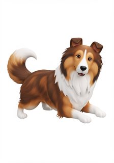 cartoon shetland sheepdog