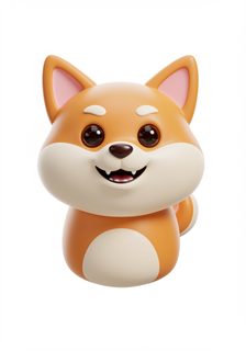 3d shiba puppy