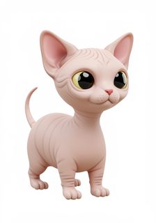 sphynx kitten 3d