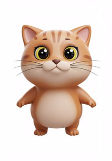 3d cartoon cat