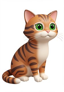 3d cartoon cat
