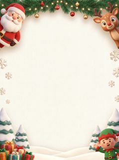 Christmas character frame