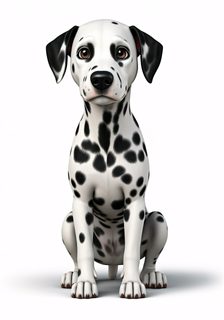 sitting dalmatian puppy