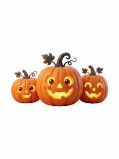 glowing halloween pumpkins
