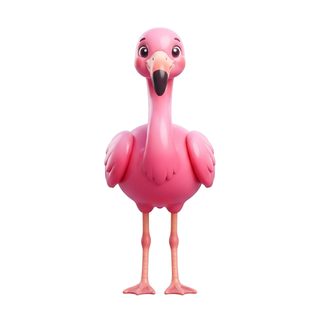 cute flamingo character