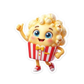 cute popcorn character
