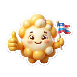popcorn character sticker