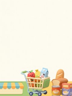 shopping cart groceries