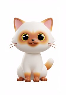 3d siamese cat