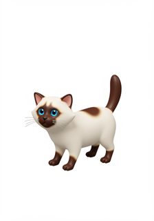 3d siamese kitten
