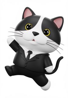 tuxedo cat mascot