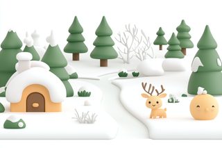 3d winter landscape
