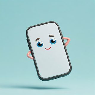 cute smartphone mascot