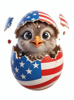patriotic eagle hatchling