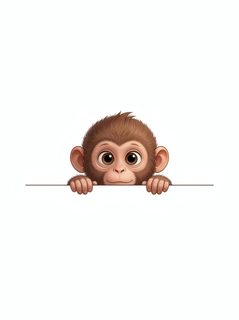baby monkey peeking