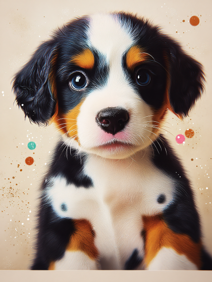 Cute Bernese Mountain Dog Puppy