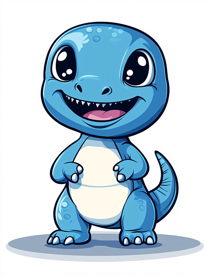 Cute Blue Dinosaur