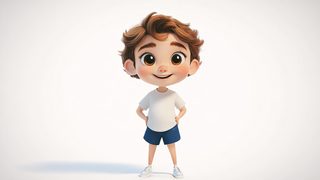 Cute Boy Character 3D Render