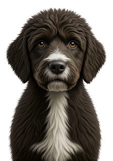 fluffy dog illustration