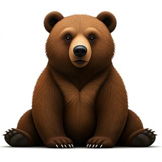 sitting brown bear