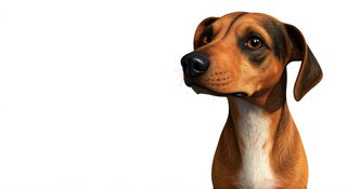 brown puppy portrait